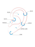 Eternity Glowing Double Hoop Titan Piercing Silber