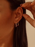 Glow   Grit Open Heart Ohrringe Set Gold