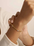 Brilliant Curb Armband Gold