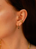 Small Square Hoop Ohrringe Gold