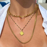 Cross Pendant Enamel Beaded Kette