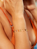 Bunt Stone ARMBAND Gold