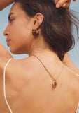 Brown Oval Pendant Kette