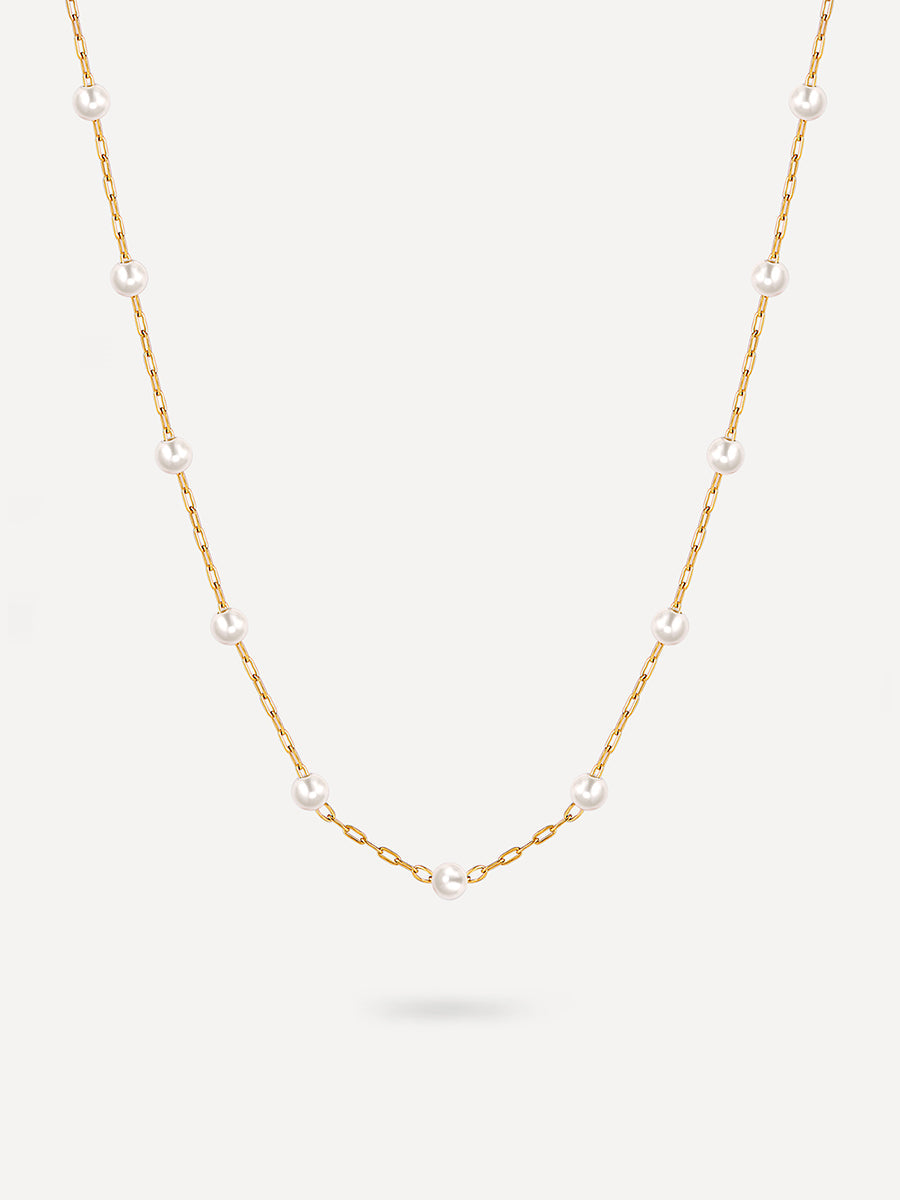 Pearls Surround Kette Gold