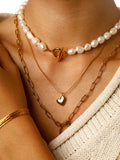 Glossy Heart Kette Gold