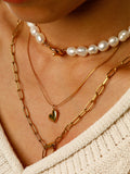 Glossy Heart Kette Gold
