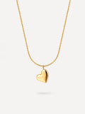 Glossy Heart Kette Gold