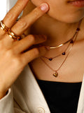 Glossy Heart Kette Gold