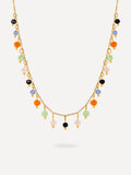 Bunt Stone Kette Gold