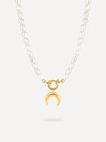 Crescent Pearl Kette Gold
