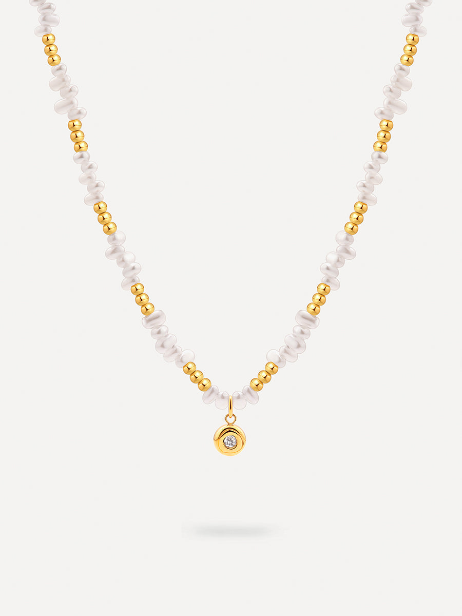 Pearlescent Flow Kette Gold