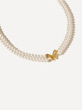 Butterfly Pearl Kette Gold