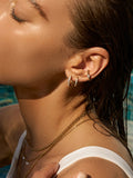 CRYSTALIZED SHINE HOOP Medium Ohrringe Silber-Shopicrush