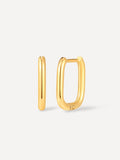 Small Square Hoop Ohrringe Gold