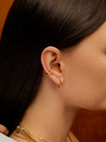 Small Square Hoop Ohrringe Gold