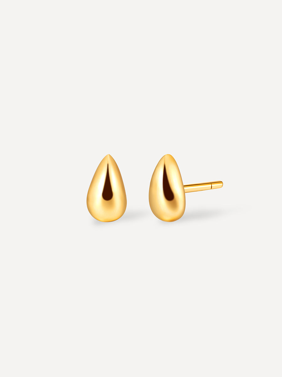 Minimalist Droplet Ohrringe Gold