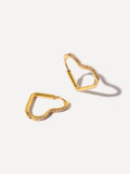 Shining Open Heart Ohrringe Gold
