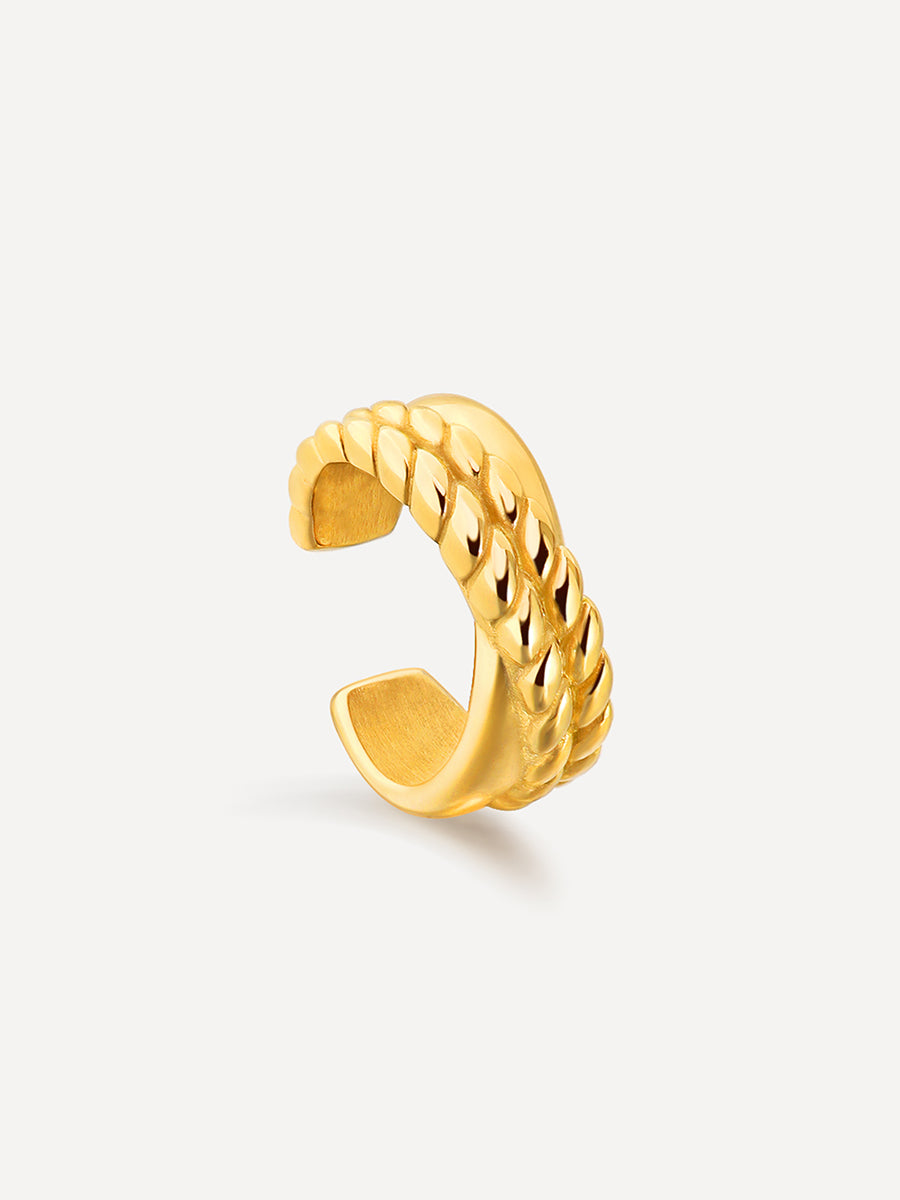 Retro Braided Earcuff Gold