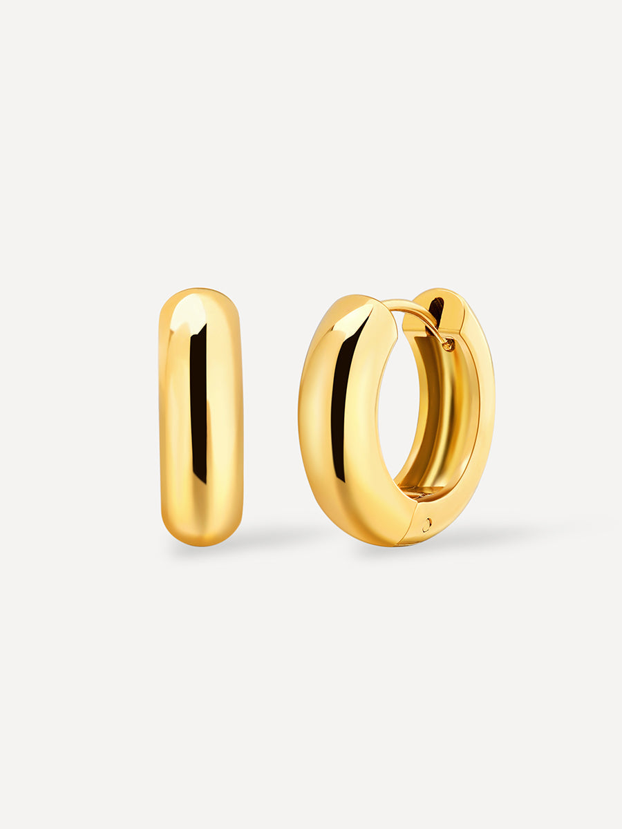 Huggie Hoop Ohrringe Gold