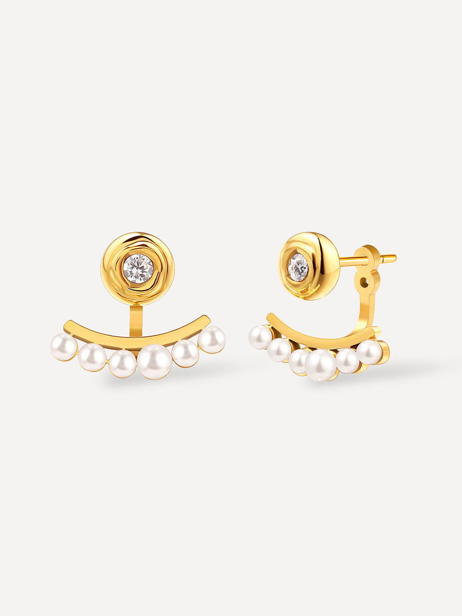Blossom Pearl Ohrringe Gold