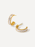 Cubic Crescent Ohrringe Gold