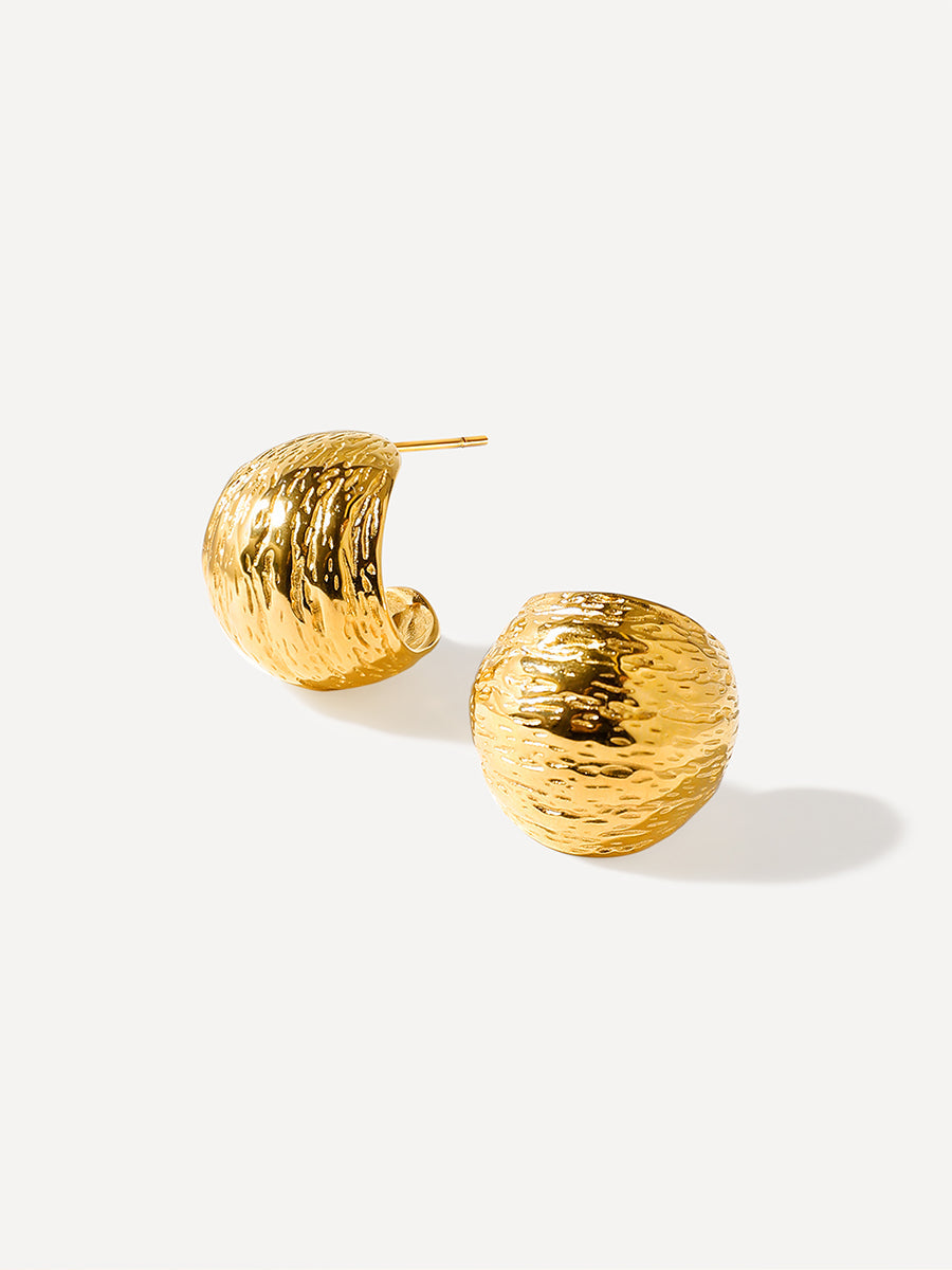 Hammered Glow Ohrringe Gold