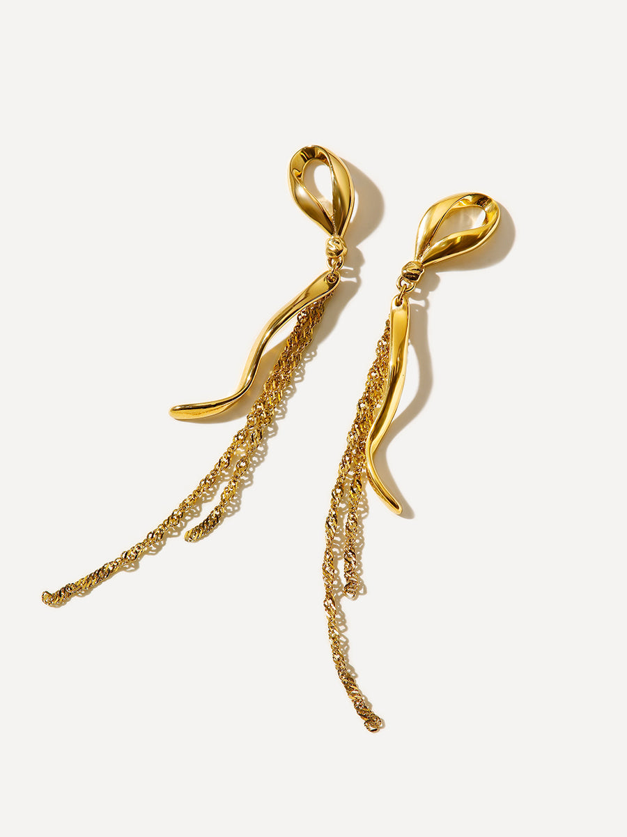 Winged Knot Ohrringe Gold