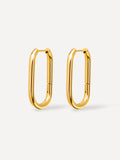 Large U Hoop Ohrringe Gold