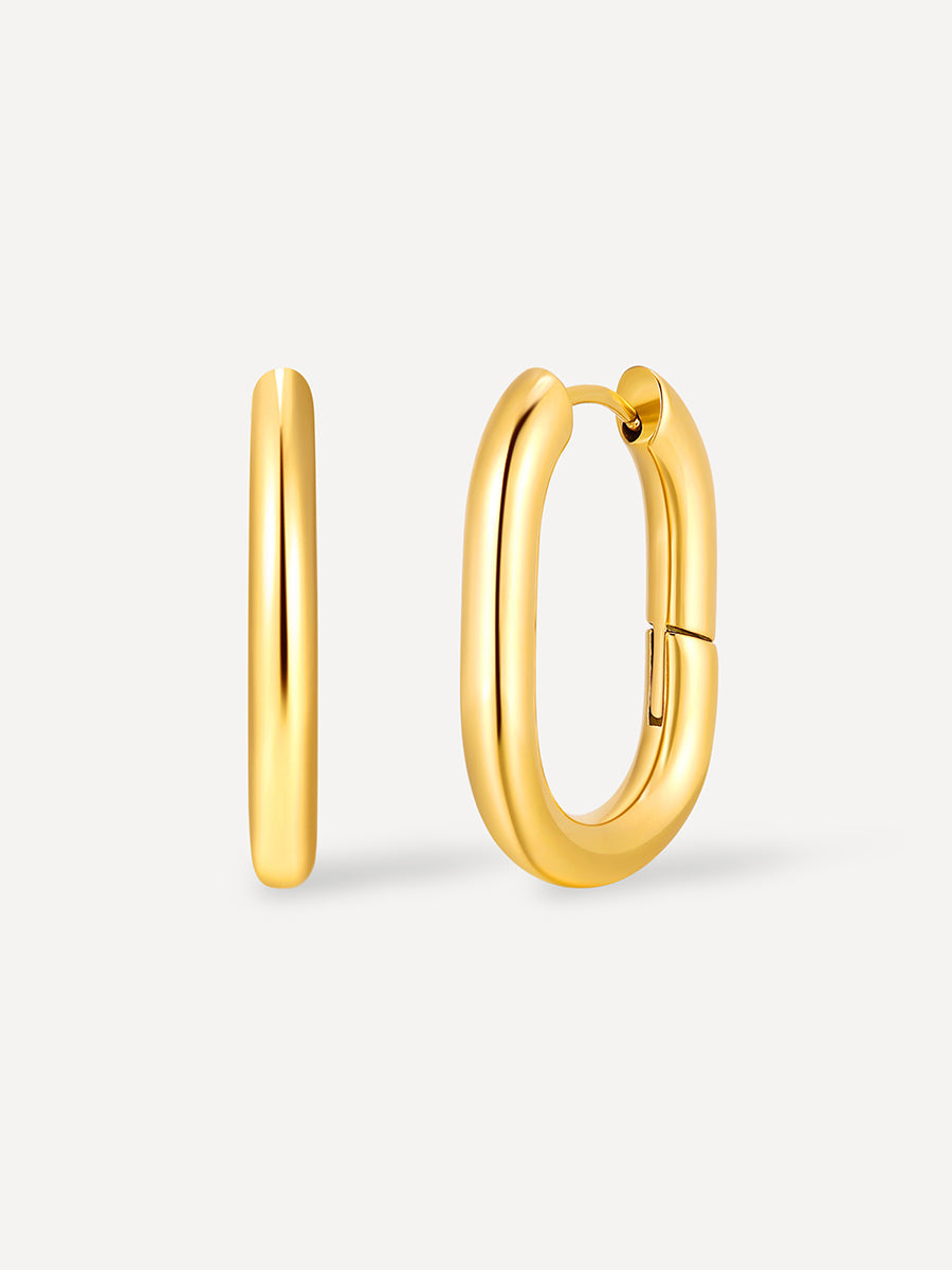 Med U Hoop Ohrringe Gold