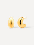 Modern Bean Ohrringe Gold