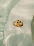Grooved Huggie Hoop Earrings
