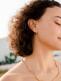 Grooved Huggie Hoop Earrings