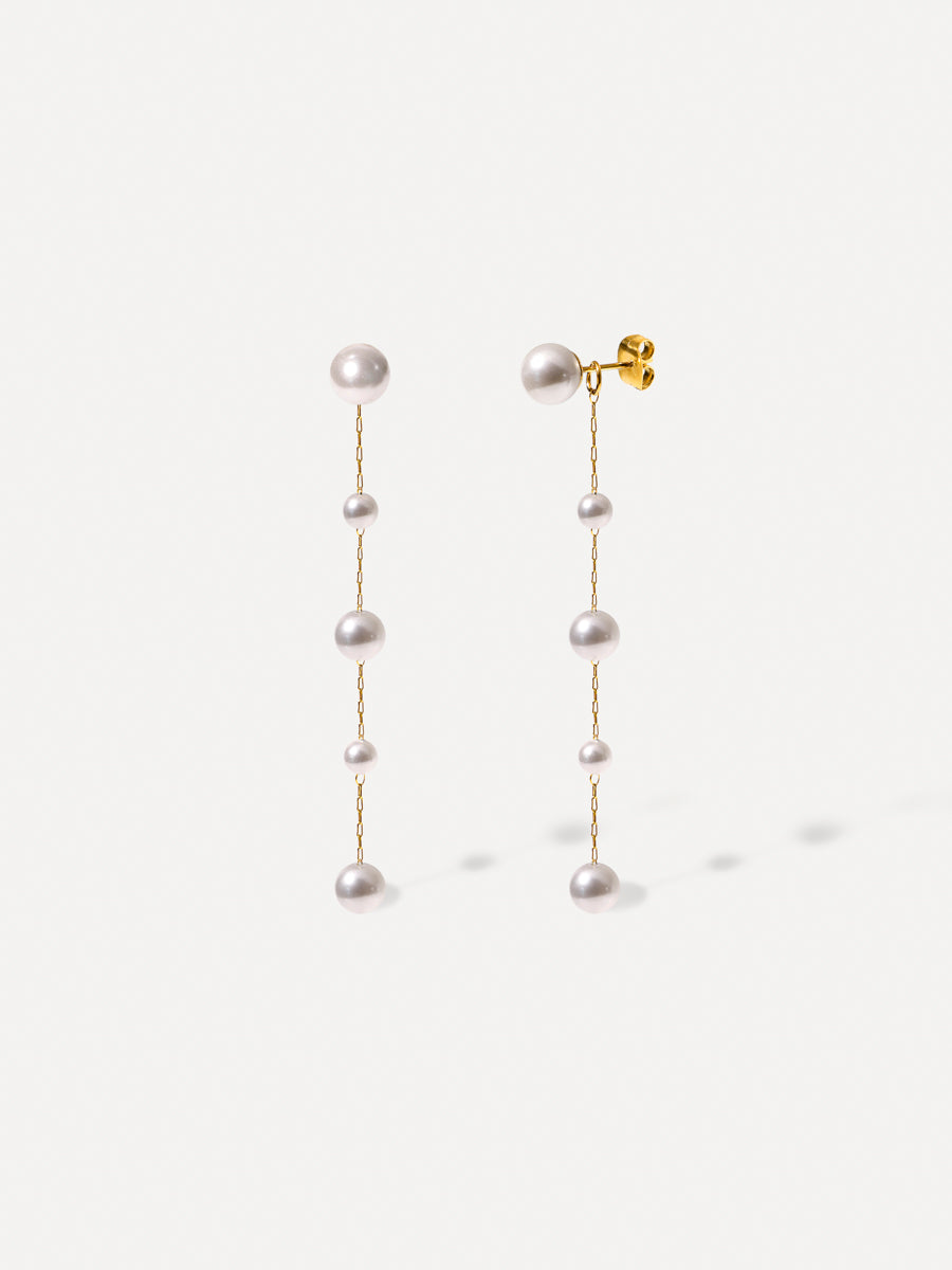 Ethereal Pearl Drop Ohrringe Gold