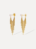 Fringe Pearl Ohrringe Gold
