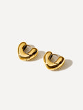 Puffy Heart Ohrringe Gold