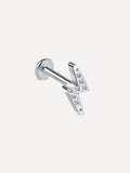 Lightning Bolt Titan Piercing Silber