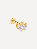 Triple Marquise Leaf Titan Piercing Gold