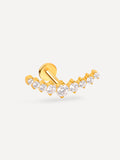 Sparkling Curves Titan Piercing Gold