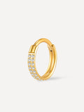 Eternity Glowing Double Hoop Titan Piercing Gold