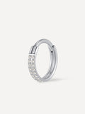 Eternity Glowing Double Hoop Titan Piercing Silber