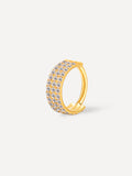 Eternity Glowing Triple Hoop Titan Piercing Gold