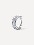 Eternity Plain Gold Triple Hoop Titan Piercing Silber