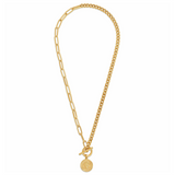 Stacie Toggle Chain Coin Kette Gold